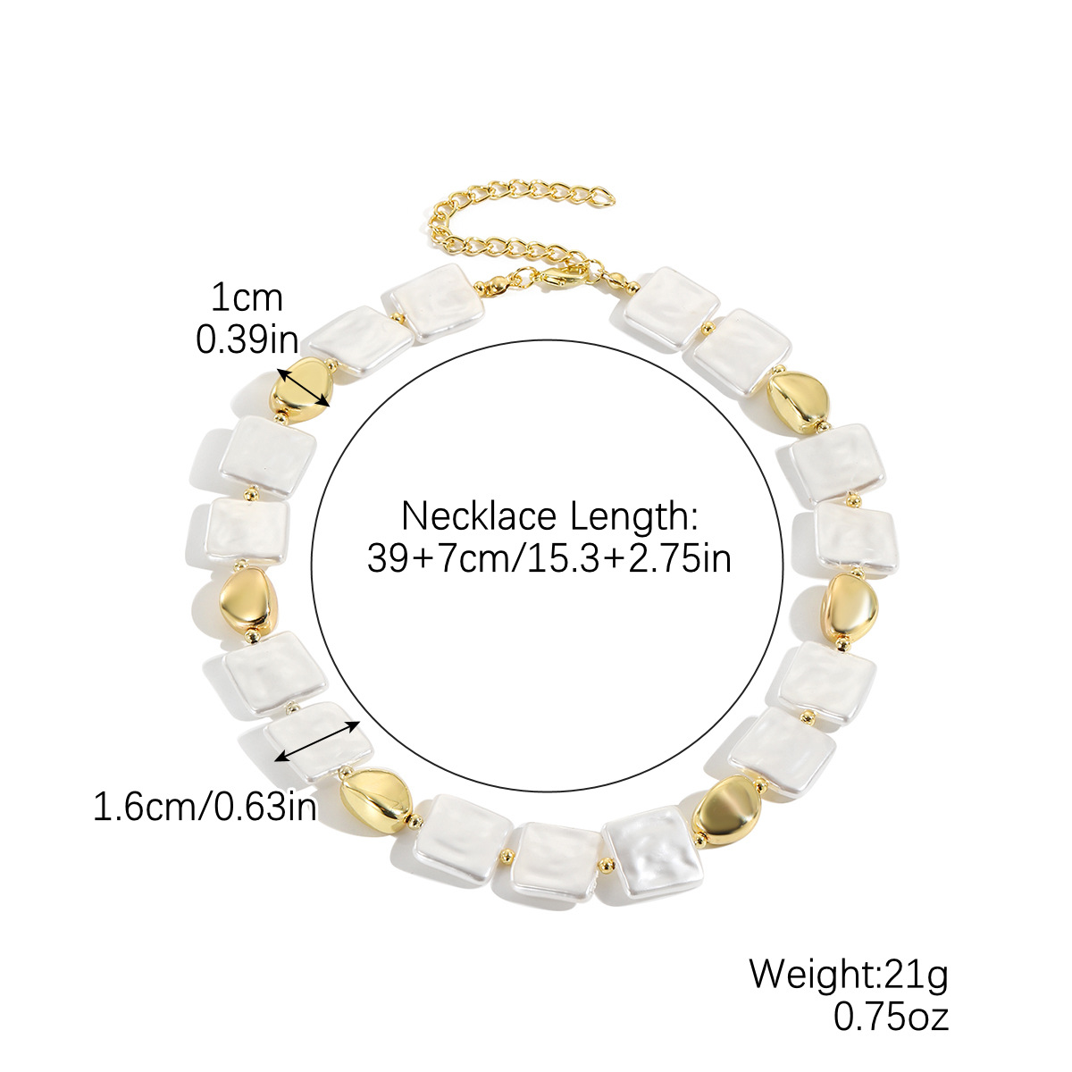 Baroque Pearl Necklace | Gold Chain Statement Piece