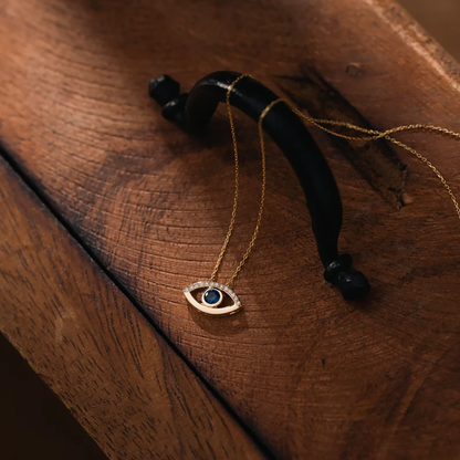 Evil Eye Necklace | Sapphire CZ Protection Pendant